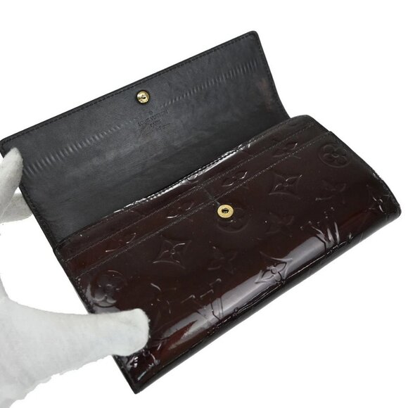 LOUIS VUITTON Portefeuille Sarah Long Bifold Wallet Vernis - Picture 14 of 15